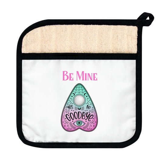 Be Mine White Pot Holder with Pocket - Witchy Kitchens