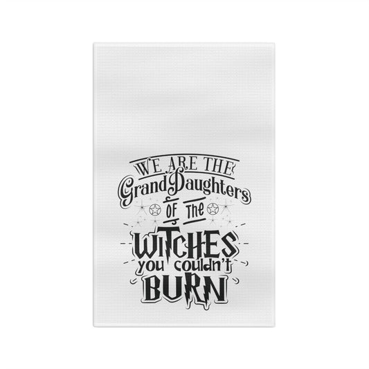 Granddaughters of the Witches White Tea Towel - Witchy Kitchens