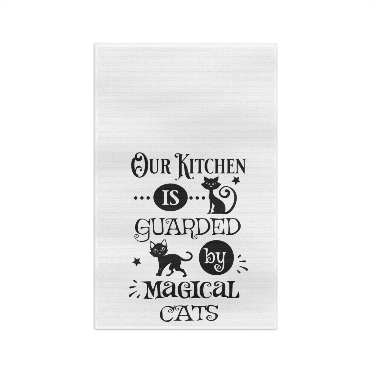 Guarded By Magical Cats Tea Towel - Witchy Kitchens