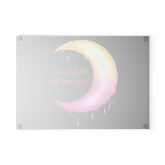 Over the Moon Black Glass Cutting Board - Witchy Kitchens
