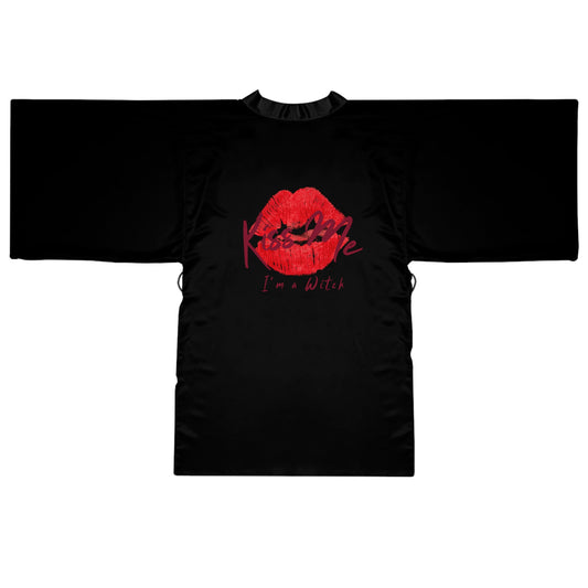 Kiss Me I'm a Witch Black Robe - Witchy Kitchens