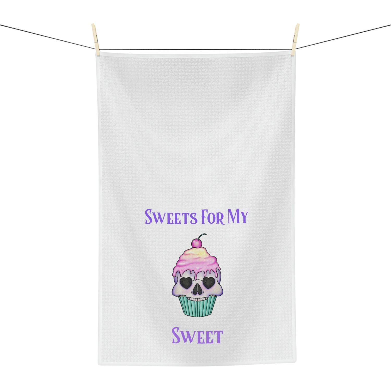 White Sweets Tea Towel - Witchy Kitchens