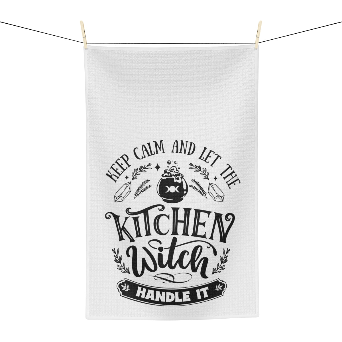 Keep Calm & Let the Kitchen Witch Handle it Tea Towel - Witchy Kitchens