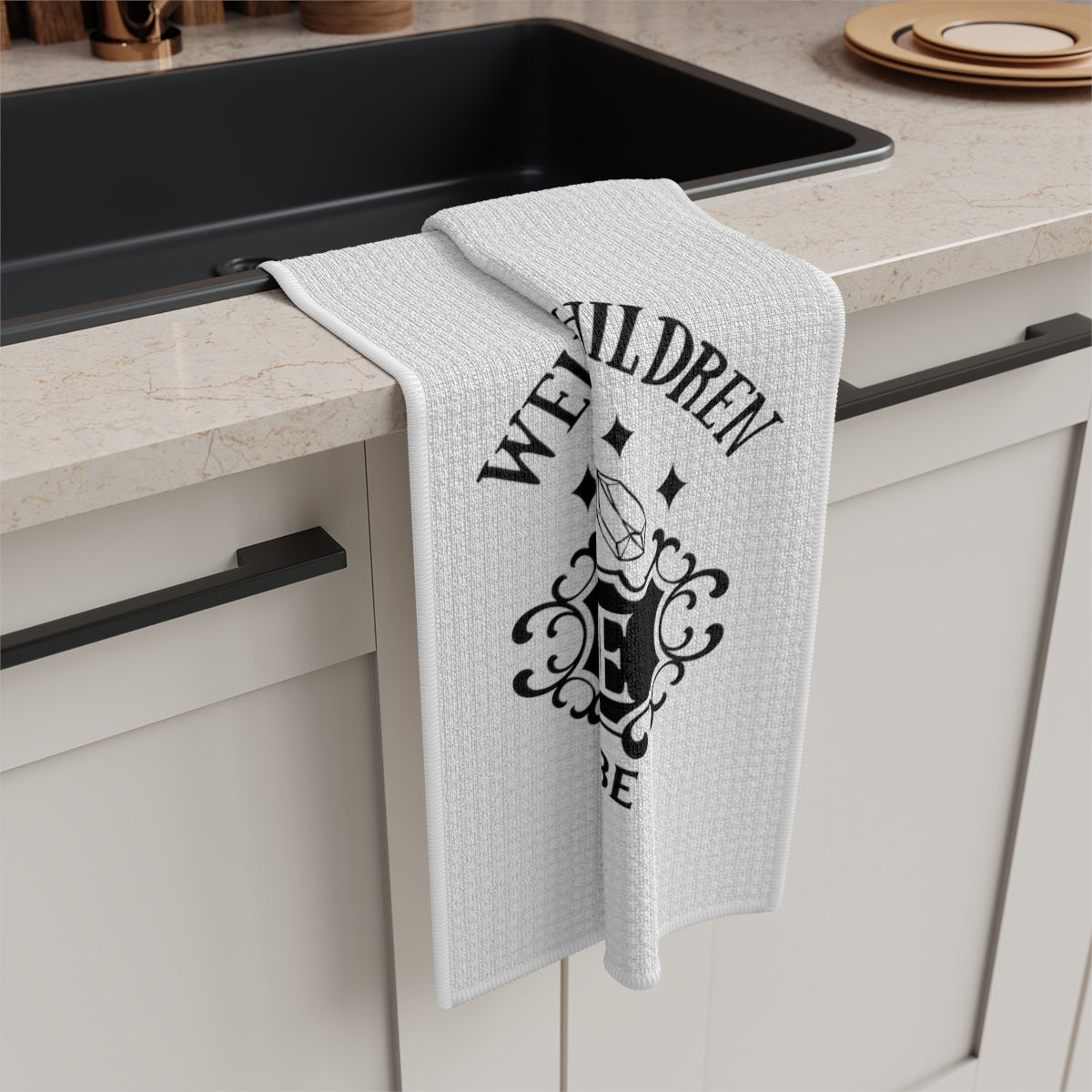 Well Behaved Children White Tea Towel - Witchy Kitchens