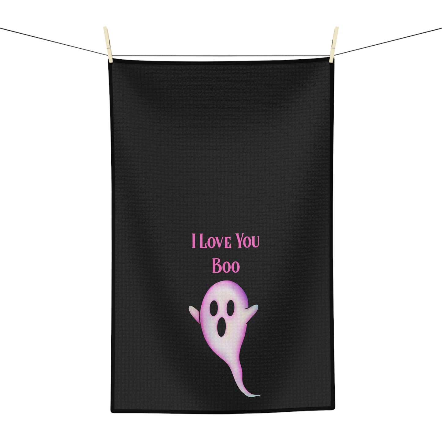 Black Boo Tea Towel - Witchy Kitchens