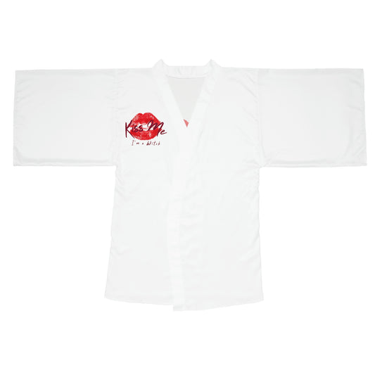 Kiss Me I'm a Witch White Robe - Witchy Kitchens