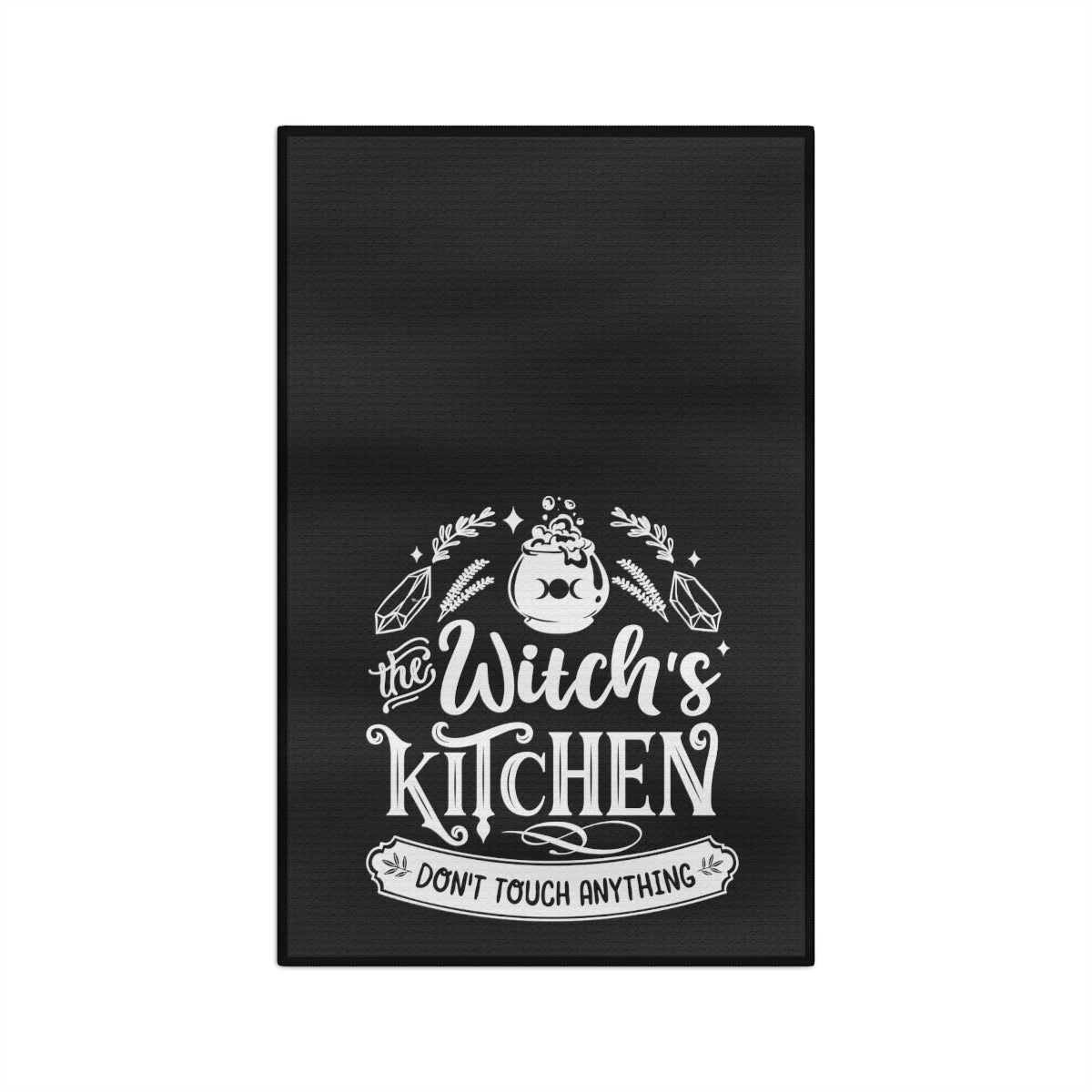 Don't Touch Black Tea Towel - Witchy Kitchens