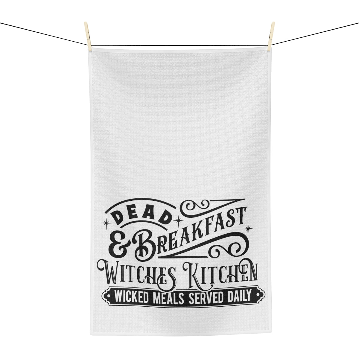 Dead & Breakfast White Tea Towel - Witchy Kitchens