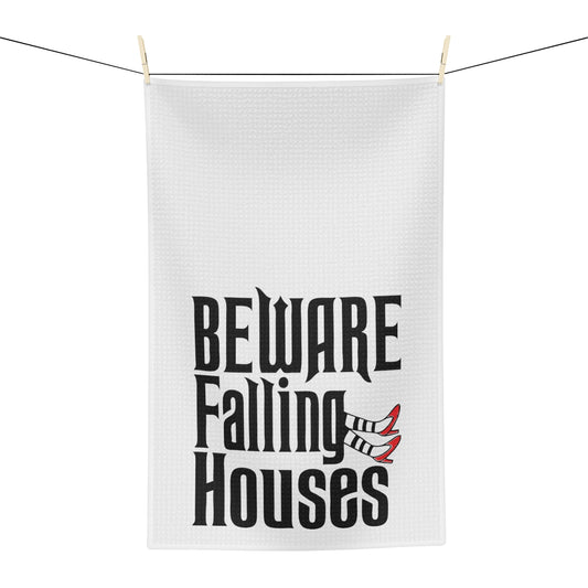 Falling Houses Tea Towel - Witchy Kitchens