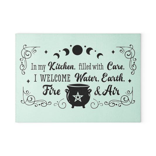 In My Kitchen Glass Cutting Board - Witchy Kitchens