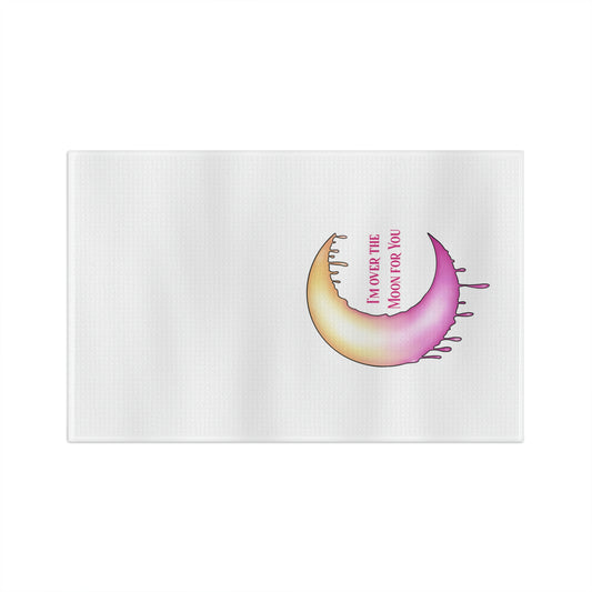 Over The Moon White Tea Towel - Witchy Kitchens