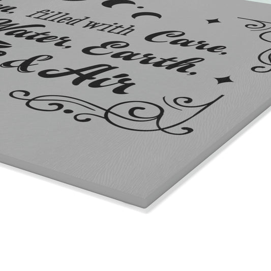 Grey In My Kitchen Glass Cutting Board - Witchy Kitchens