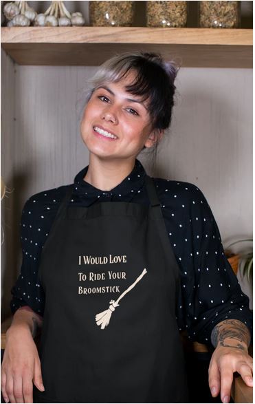 I would love to ride your Broomstick Apron - Witchy Kitchens