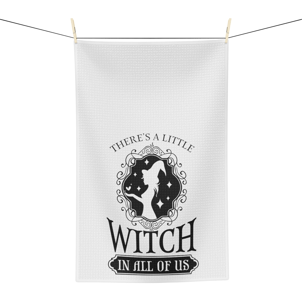 There's a Little Witch in All of Us Tea Towel - Witchy Kitchens