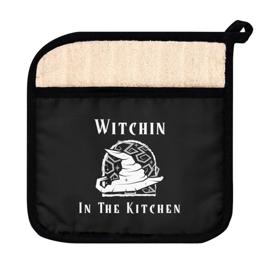Witchin In The Kitchen Pot Holder with Pocket - Witchy Kitchens