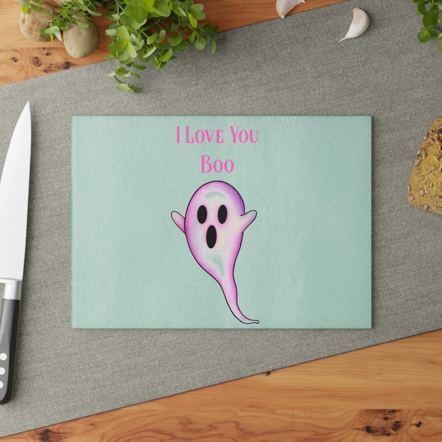 Boo Glass Cutting Board - Witchy Kitchens