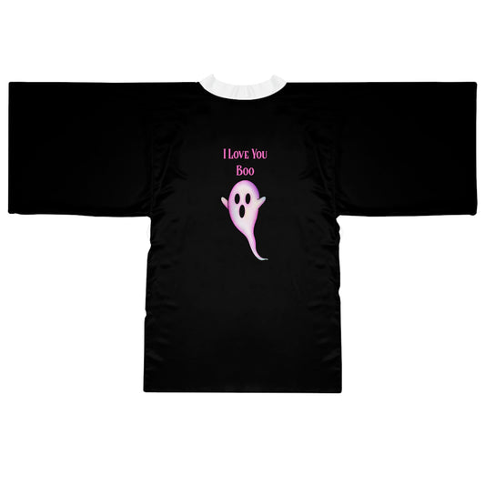 I Love You Boo White Trim Robe - Witchy Kitchens