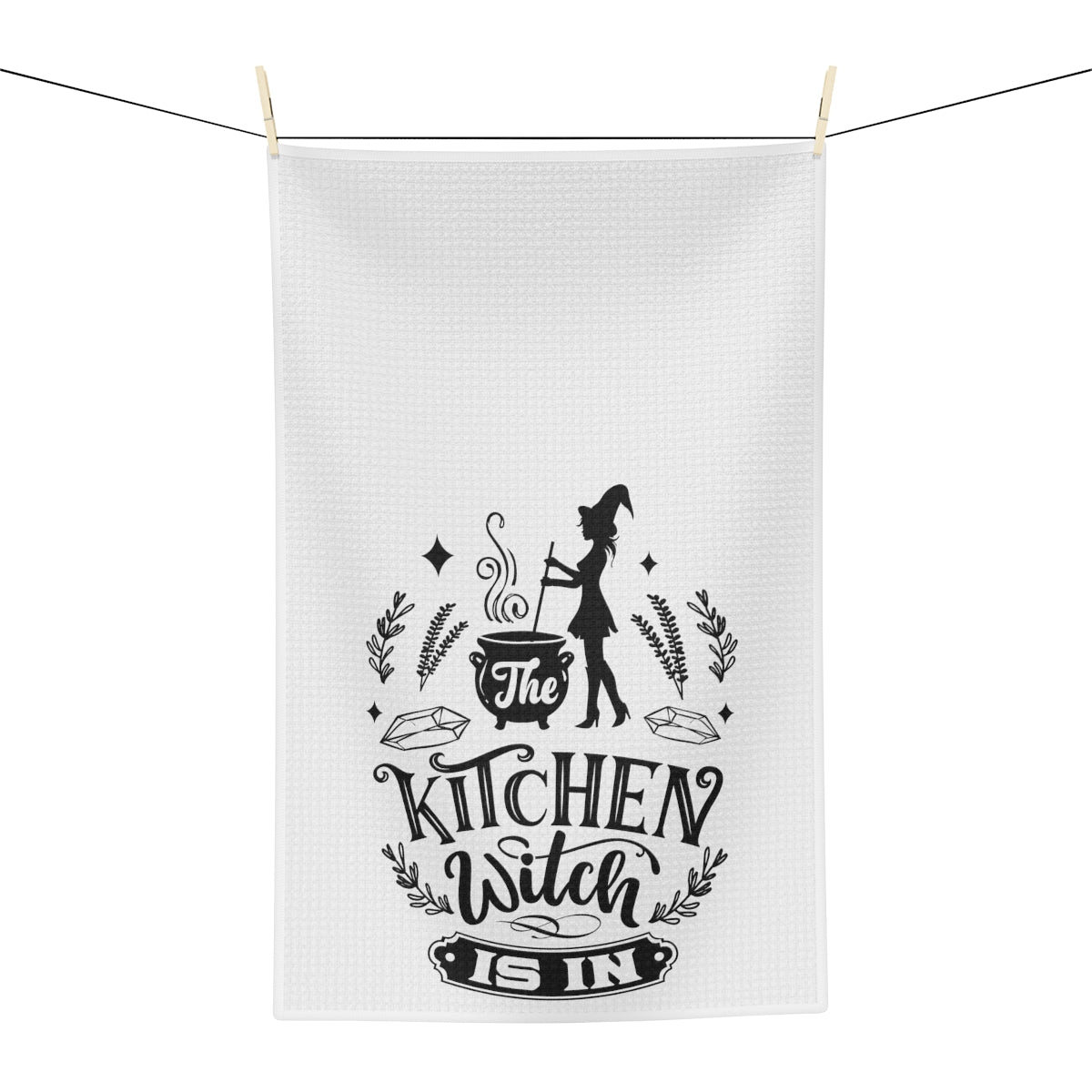 The Kitchen Witch Is In Tea Towel - Witchy Kitchens