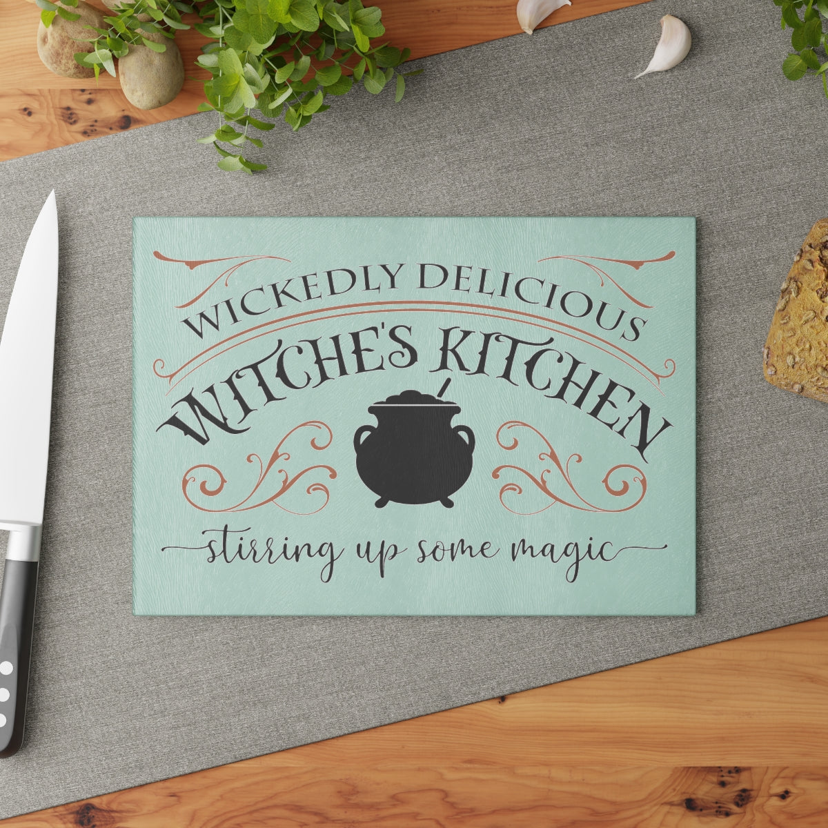 Wickedly Delicious Glass Cutting Board - Witchy Kitchens